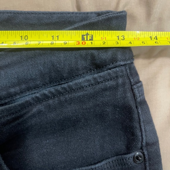 Good American Jeans Size 6 Ash Black Waist Slit High Rise Skinny Denim GLSW419T - Picture 11 of 14